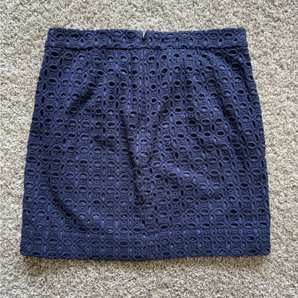 J. Crew Blue Bubble Mini Skirt Casual
